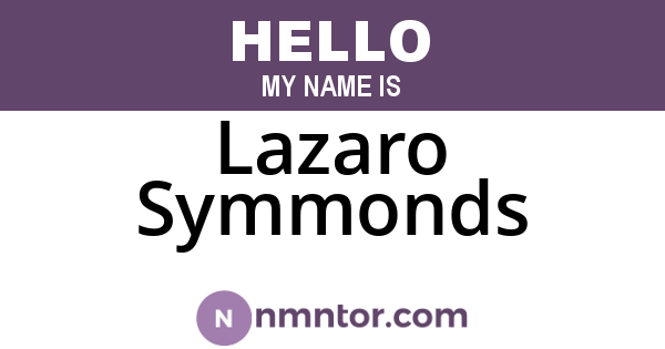 Lazaro Symmonds