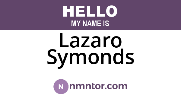 Lazaro Symonds
