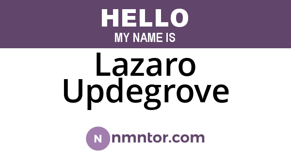 Lazaro Updegrove