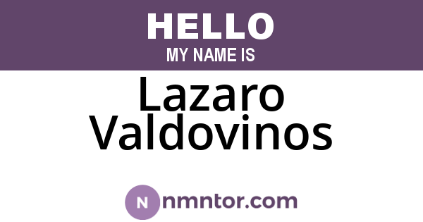 Lazaro Valdovinos