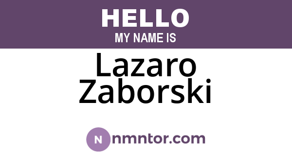 Lazaro Zaborski