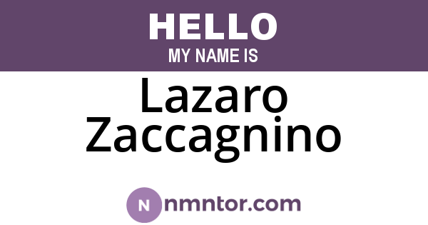 Lazaro Zaccagnino