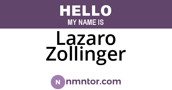 Lazaro Zollinger