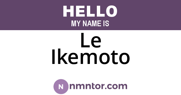 Le Ikemoto