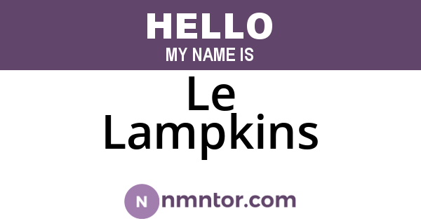 Le Lampkins