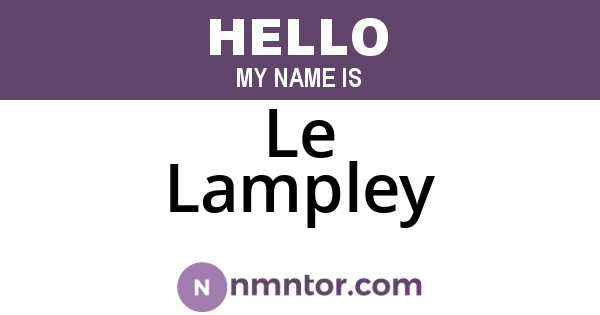 Le Lampley