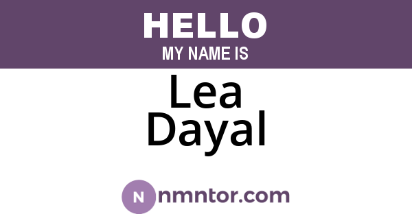 Lea Dayal
