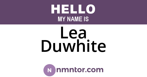 Lea Duwhite