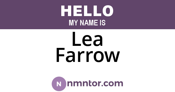 Lea Farrow