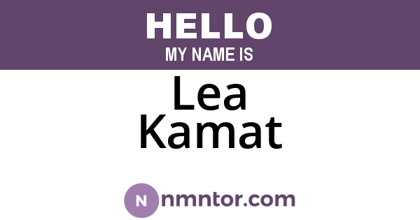 Lea Kamat