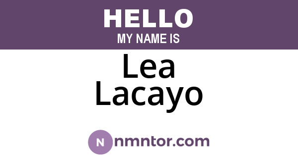 Lea Lacayo