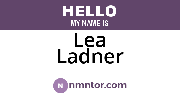 Lea Ladner