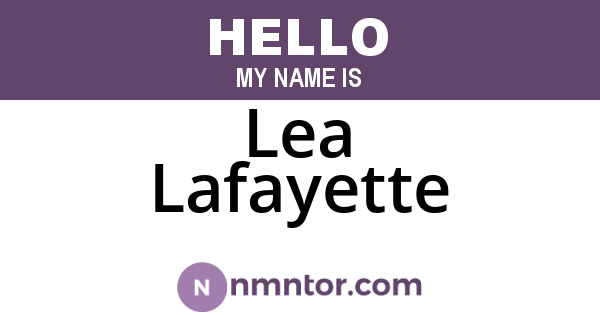 Lea Lafayette