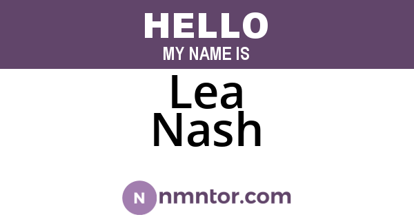 Lea Nash