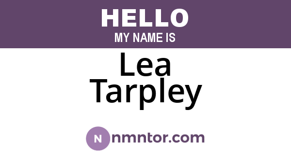 Lea Tarpley