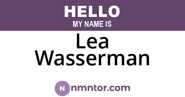 Lea Wasserman
