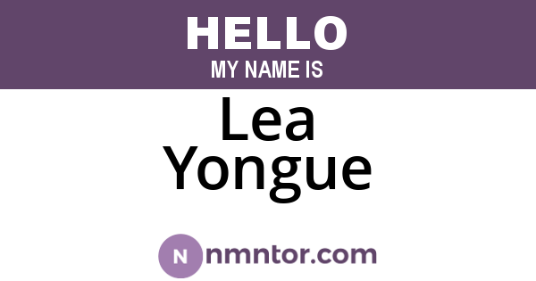 Lea Yongue