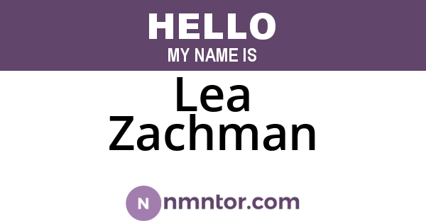 Lea Zachman