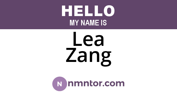 Lea Zang