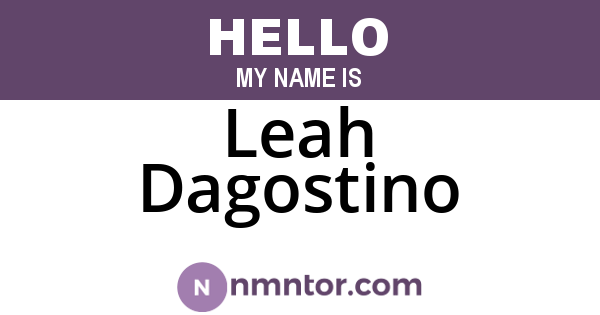 Leah Dagostino