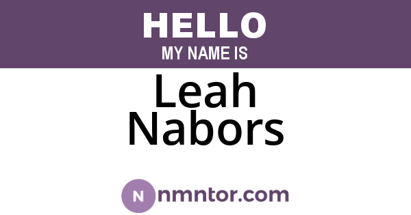 Leah Nabors
