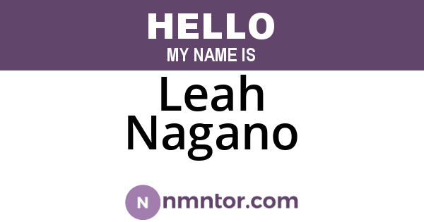 Leah Nagano
