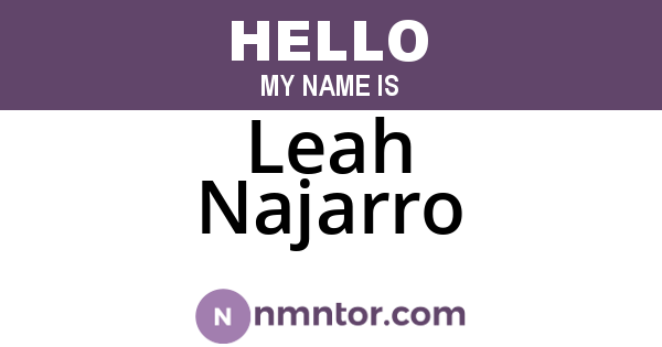 Leah Najarro