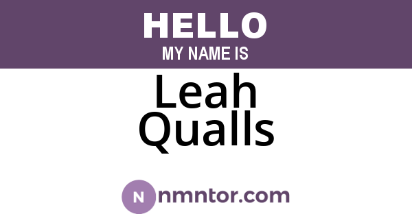Leah Qualls