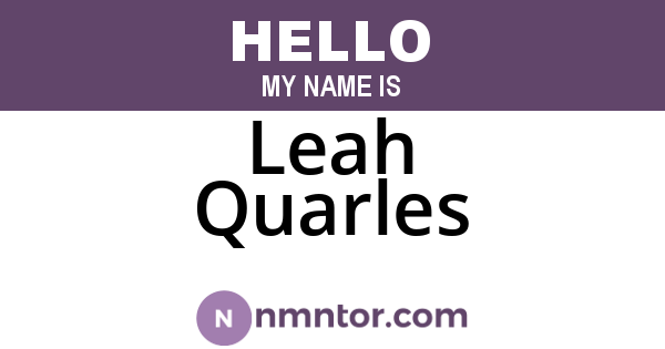Leah Quarles