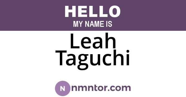 Leah Taguchi
