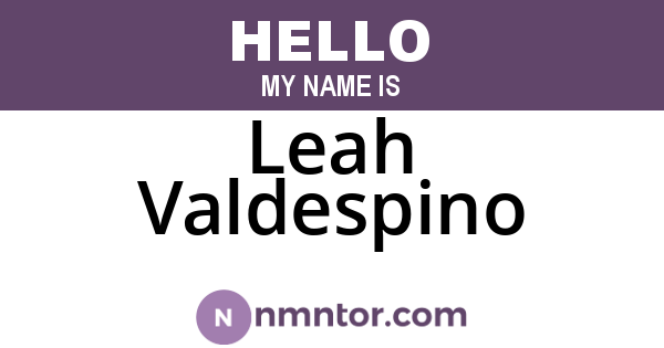 Leah Valdespino