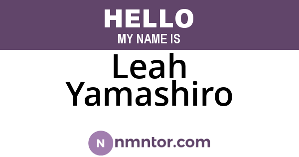 Leah Yamashiro