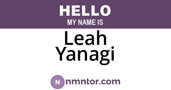 Leah Yanagi
