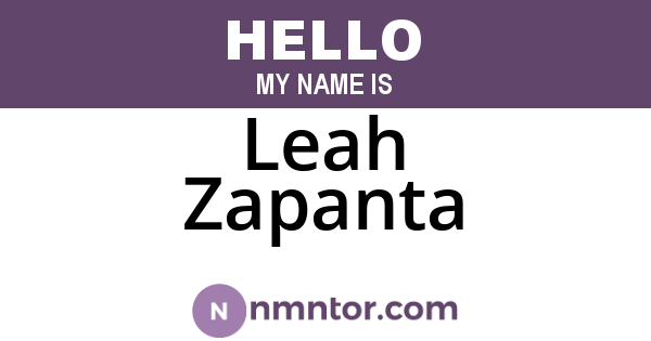 Leah Zapanta