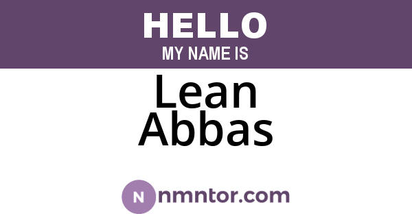 Lean Abbas