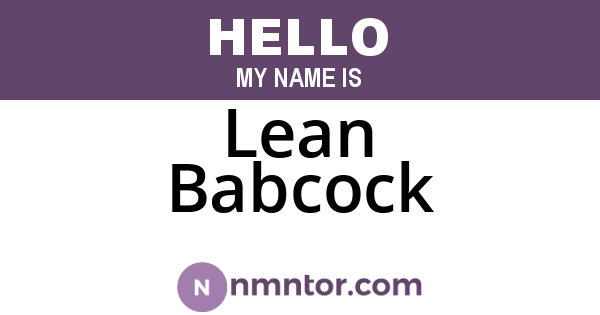 Lean Babcock