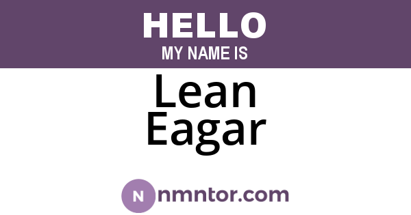 Lean Eagar