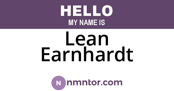 Lean Earnhardt