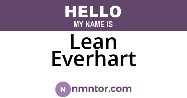 Lean Everhart