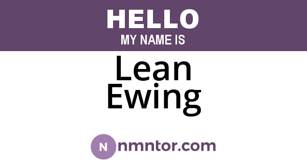 Lean Ewing
