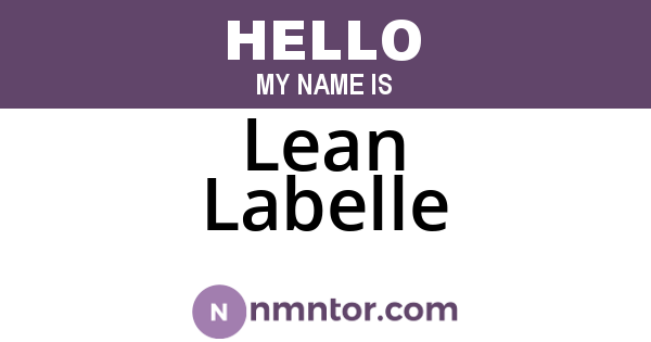 Lean Labelle