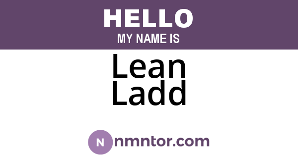 Lean Ladd