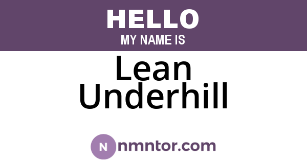Lean Underhill