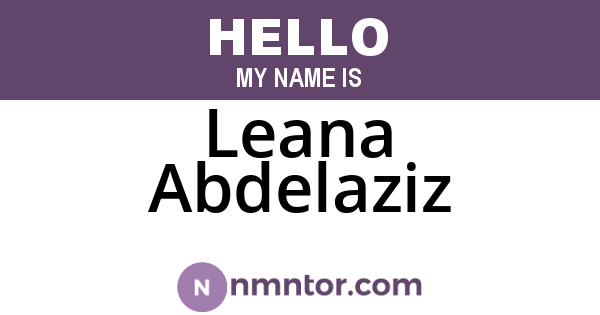 Leana Abdelaziz