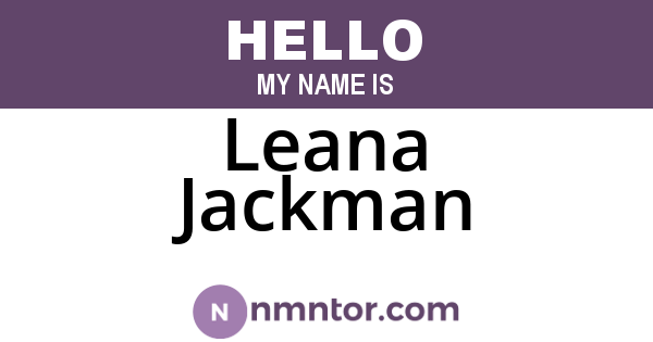 Leana Jackman