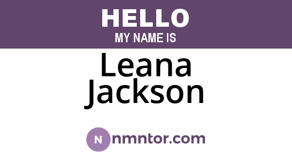 Leana Jackson