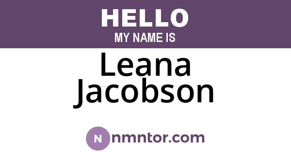 Leana Jacobson