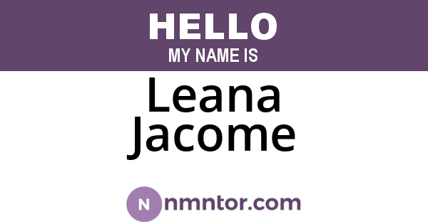 Leana Jacome