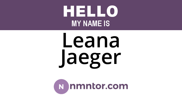 Leana Jaeger