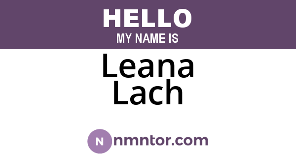 Leana Lach